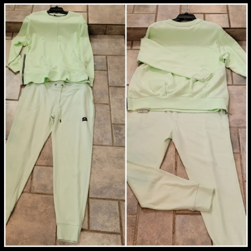 DKNY Green Jogger matching Set Lounge Set  NWT Sz L